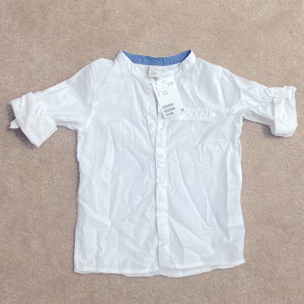 H&M white button up collared shirt